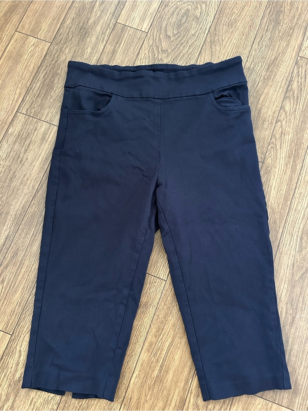 Women's Black Cropped Ponte Pants